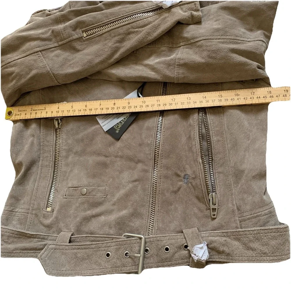 Blanknyc women's Suede Leather Jacket lined Casual Moto New with defect SZ-M